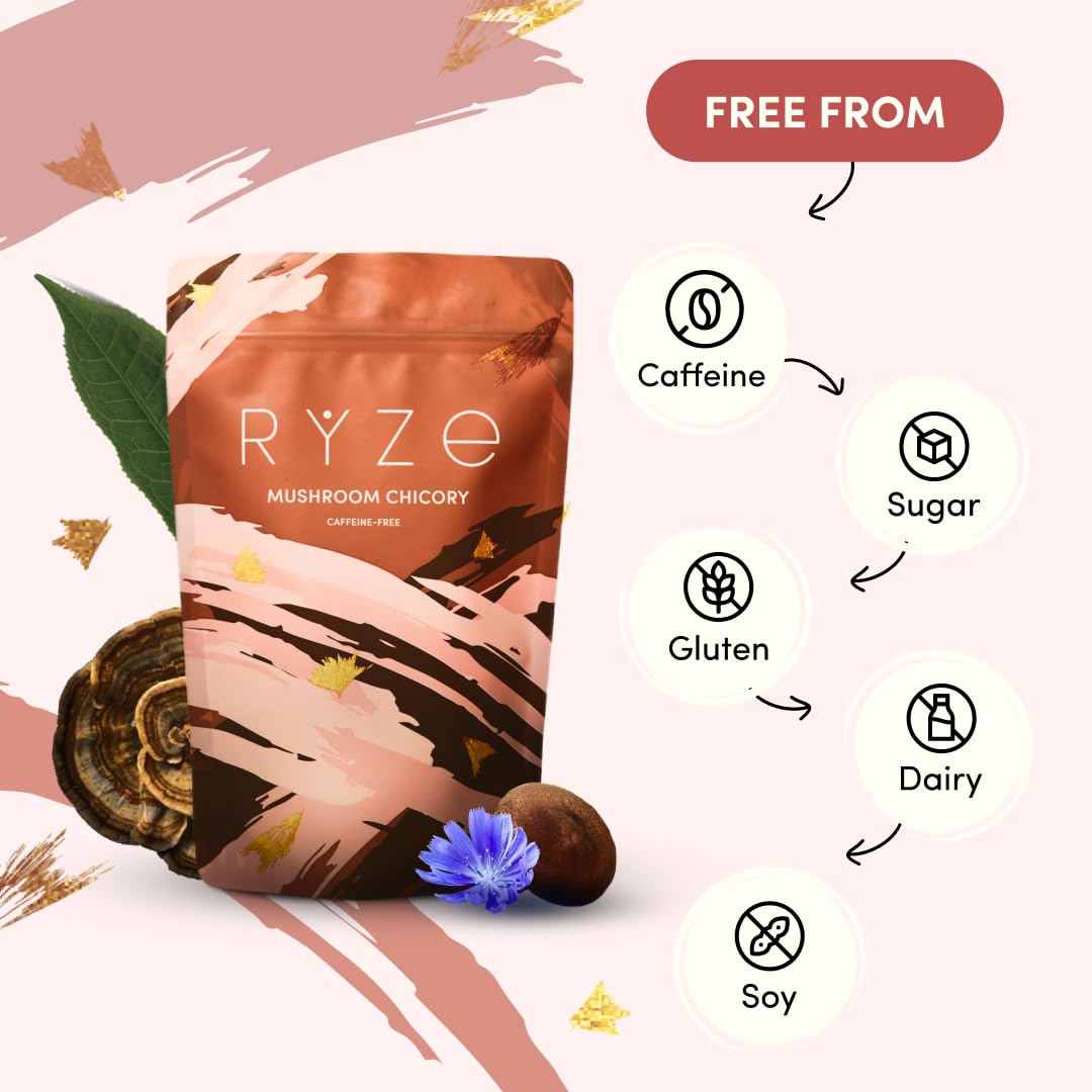 RYZE SUPERFOODS Mushroom Chicory with 6 Organic Adaptogenic Mushrooms - Image 7