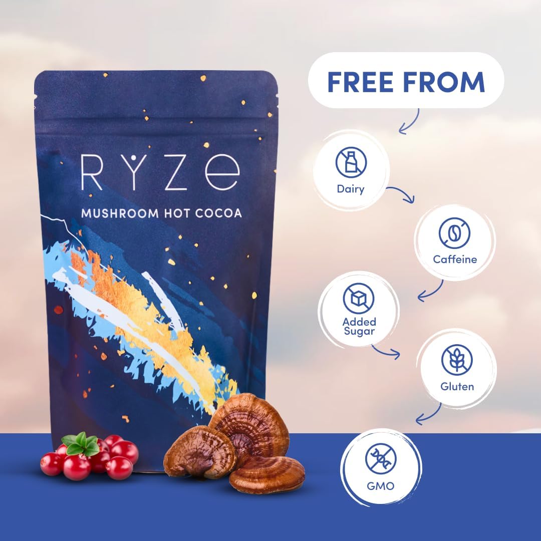 RYZE SUPERFOODS Mushroom Hot Cocoa Melatonin Sleep Supplement - Image 4