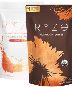 RYZE SUPERFOODS RYZE n Shine Bundle, USDA Organic Mushroom Coffee + Probiotic Coffee Creamer