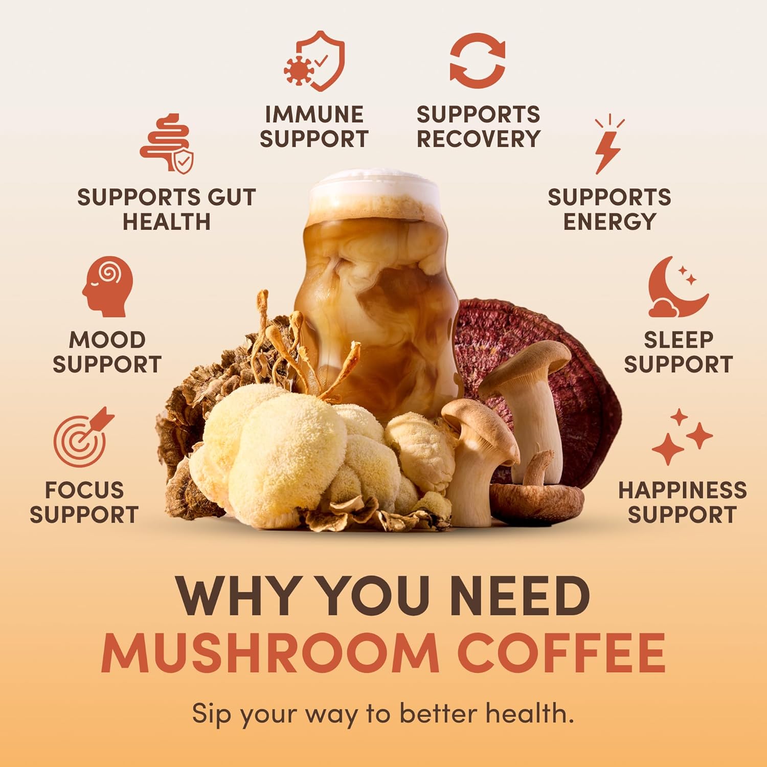 RYZE SUPERFOODS Mushroom Coffee USDA Organic with 6 Adaptogenic Mushrooms and MCT Oil - Image 4