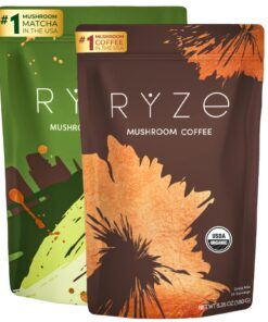 RYZE SUPERFOODS All Day Energy Bundle with Mushroom Coffee + Mushroom Matcha