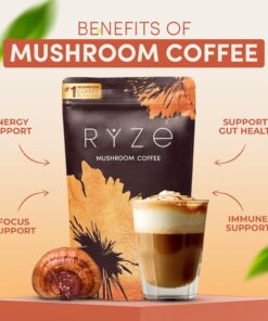 Alternative view of RYZE SUPERFOODS Ultimate Energy Bundle, USDA Organic Mushroom Coffee & Mushroom Matcha + Probiotic Creamer
