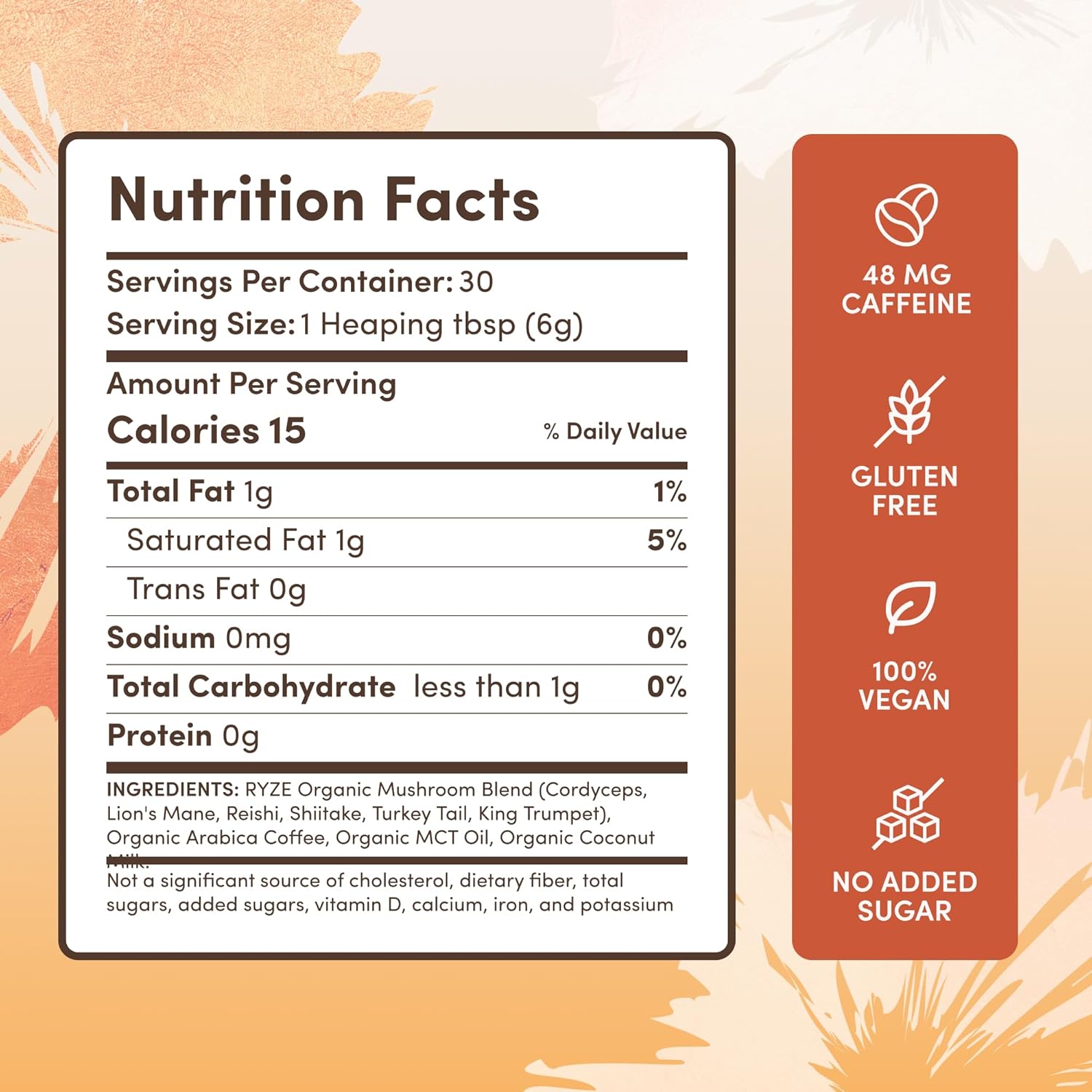 RYZE SUPERFOODS Mushroom Coffee USDA Organic with 6 Adaptogenic Mushrooms and MCT Oil - Image 2